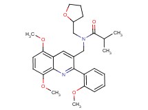 N-{[5,8-dimethoxy-2-(2-methoxyphenyl)-3-quinolinyl]methyl}-2-methyl-N-(tetrahydro-2-furanylmethyl)propanamide