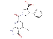 (3S*,4R*)-1-[(4-methyl-3-oxo-2,3-dihydro-1H-pyrazolo[3,4-b]pyridin-6-yl)carbonyl]-4-phenylpyrrolidine-3-carboxylic acid