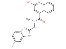 N-[(6-fluoro-1H-benzimidazol-2-yl)methyl]-2-hydroxy-N-methyl-4-quinolinecarboxamide