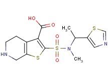 2-({methyl[1-(1,3-thiazol-5-yl)ethyl]amino}sulfonyl)-4,5,6,7-tetrahydrothieno[2,3-c]pyridine-3-carboxylic acid