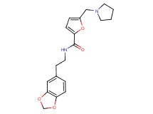 N-[2-(1,3-benzodioxol-5-yl)ethyl]-5-(pyrrolidin-1-ylmethyl)-2-furamide