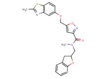 N-(2,3-dihydro-1-benzofuran-2-ylmethyl)-N-methyl-5-{[(2-methyl-1,3-benzothiazol-5-yl)oxy]methyl}-3-isoxazolecarboxamide
