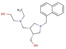 2-(ethyl{[(3S*,4R*)-4-(hydroxymethyl)-1-(1-naphthylmethyl)pyrrolidin-3-yl]methyl}amino)ethanol