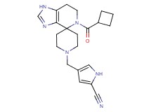 4-{[5-(cyclobutylcarbonyl)-1,5,6,7-tetrahydro-1'H-spiro[imidazo[4,5-c]pyridine-4,4'-piperidin]-1'-yl]methyl}-1H-pyrrole-2-carbonitrile