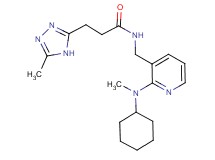 N-({2-[cyclohexyl(methyl)amino]-3-pyridinyl}methyl)-3-(5-methyl-4H-1,2,4-triazol-3-yl)propanamide