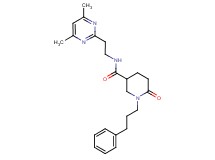 N-[2-(4,6-dimethyl-2-pyrimidinyl)ethyl]-6-oxo-1-(3-phenylpropyl)-3-piperidinecarboxamide