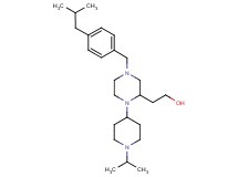 2-[4-(4-isobutylbenzyl)-1-(1-isopropyl-4-piperidinyl)-2-piperazinyl]ethanol