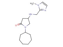 1-cycloheptyl-4-{[(1-methyl-1H-imidazol-2-yl)methyl]amino}-2-pyrrolidinone