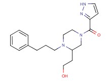 2-[1-(3-phenylpropyl)-4-(1H-pyrazol-3-ylcarbonyl)-2-piperazinyl]ethanol