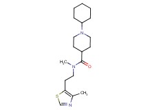 1-cyclohexyl-N-methyl-N-[2-(4-methyl-1,3-thiazol-5-yl)ethyl]-4-piperidinecarboxamide