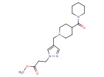 methyl 3-(4-{[4-(1-piperidinylcarbonyl)-1-piperidinyl]methyl}-1H-pyrazol-1-yl)propanoate
