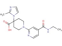 1-{4-[(ethylamino)carbonyl]pyridin-2-yl}-4-(2-methyl-1H-imidazol-1-yl)piperidine-4-carboxylic acid