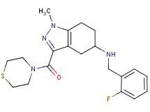 N-(2-fluorobenzyl)-1-methyl-3-(4-thiomorpholinylcarbonyl)-4,5,6,7-tetrahydro-1H-indazol-5-amine