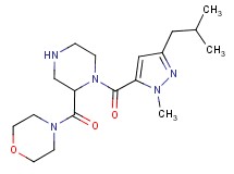 4-({1-[(3-isobutyl-1-methyl-1H-pyrazol-5-yl)carbonyl]-2-piperazinyl}carbonyl)morpholine