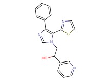 2-[4-phenyl-5-(1,3-thiazol-2-yl)-1H-imidazol-1-yl]-1-pyridin-3-ylethanol