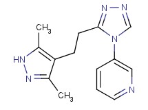 3-{3-[2-(3,5-dimethyl-1H-pyrazol-4-yl)ethyl]-4H-1,2,4-triazol-4-yl}pyridine