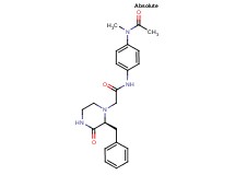 N-{4-[acetyl(methyl)amino]phenyl}-2-[(2S)-2-benzyl-3-oxopiperazin-1-yl]acetamide