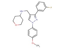 N-{[3-(3-fluorophenyl)-1-(4-methoxyphenyl)-1H-pyrazol-4-yl]methyl}tetrahydro-2H-pyran-4-amine