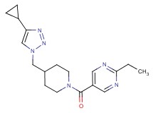 5-({4-[(4-cyclopropyl-1H-1,2,3-triazol-1-yl)methyl]piperidin-1-yl}carbonyl)-2-ethylpyrimidine