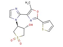 (3S*,4S*)-4-{2-[5-methyl-2-(2-thienyl)-1,3-oxazol-4-yl]-1H-imidazol-1-yl}tetrahydrothiophene-3-ol 1,1-dioxide