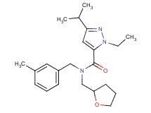 1-ethyl-3-isopropyl-N-(3-methylbenzyl)-N-(tetrahydrofuran-2-ylmethyl)-1H-pyrazole-5-carboxamide