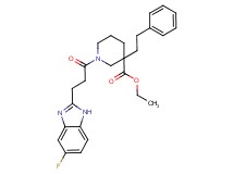 ethyl 1-[3-(5-fluoro-1H-benzimidazol-2-yl)propanoyl]-3-(2-phenylethyl)-3-piperidinecarboxylate