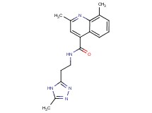 2,8-dimethyl-N-[2-(5-methyl-4H-1,2,4-triazol-3-yl)ethyl]-4-quinolinecarboxamide