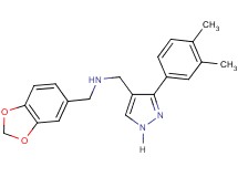 (1,3-benzodioxol-5-ylmethyl){[3-(3,4-dimethylphenyl)-1H-pyrazol-4-yl]methyl}amine
