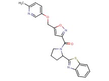 2-{1-[(5-{[(6-methyl-3-pyridinyl)oxy]methyl}-3-isoxazolyl)carbonyl]-2-pyrrolidinyl}-1,3-benzothiazole