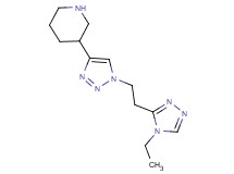 3-{1-[2-(4-ethyl-4H-1,2,4-triazol-3-yl)ethyl]-1H-1,2,3-triazol-4-yl}piperidine hydrochloride