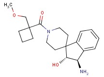 (2R*,3R*)-3-amino-1'-{[1-(methoxymethyl)cyclobutyl]carbonyl}-2,3-dihydrospiro[indene-1,4'-piperidin]-2-ol