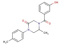 4-(3-hydroxybenzoyl)-5-methyl-1-(4-methylphenyl)-2-piperazinone