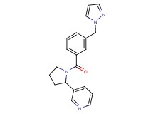 3-{1-[3-(1H-pyrazol-1-ylmethyl)benzoyl]-2-pyrrolidinyl}pyridine
