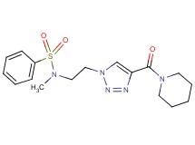 N-methyl-N-{2-[4-(1-piperidinylcarbonyl)-1H-1,2,3-triazol-1-yl]ethyl}benzenesulfonamide