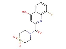 2-[(1,1-dioxido-4-thiomorpholinyl)carbonyl]-8-fluoro-4-quinolinol
