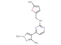 4-(1,3-dimethyl-1H-pyrazol-4-yl)-N-[(5-methyl-2-furyl)methyl]pyrimidin-2-amine
