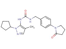N-(1-cyclopentyl-4-methyl-1H-pyrazol-5-yl)-N'-[4-(2-oxopyrrolidin-1-yl)benzyl]urea