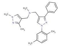 1-[1-(2,5-dimethylphenyl)-3-phenyl-1H-pyrazol-4-yl]-N-[(1,3-dimethyl-1H-pyrazol-4-yl)methyl]-N-methylmethanamine