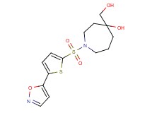 4-(hydroxymethyl)-1-{[5-(5-isoxazolyl)-2-thienyl]sulfonyl}-4-azepanol