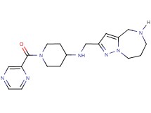 1-(2-pyrazinylcarbonyl)-N-(5,6,7,8-tetrahydro-4H-pyrazolo[1,5-a][1,4]diazepin-2-ylmethyl)-4-piperidinamine dihydrochloride