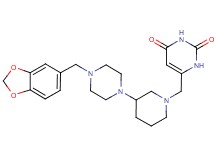 6-({3-[4-(1,3-benzodioxol-5-ylmethyl)-1-piperazinyl]-1-piperidinyl}methyl)-2,4(1H,3H)-pyrimidinedione dihydrochloride