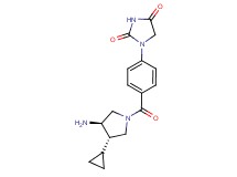 1-(4-{[(3R*,4S*)-3-amino-4-cyclopropylpyrrolidin-1-yl]carbonyl}phenyl)imidazolidine-2,4-dione