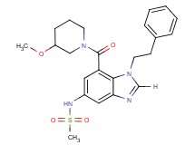 N-[7-[(3-methoxy-1-piperidinyl)carbonyl]-1-(2-phenylethyl)-1H-benzimidazol-5-yl]methanesulfonamide