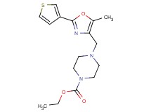 ethyl 4-{[5-methyl-2-(3-thienyl)-1,3-oxazol-4-yl]methyl}-1-piperazinecarboxylate