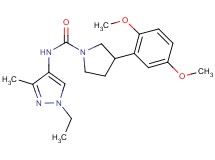 3-(2,5-dimethoxyphenyl)-N-(1-ethyl-3-methyl-1H-pyrazol-4-yl)pyrrolidine-1-carboxamide