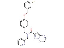 N-{4-[(3-fluorobenzyl)oxy]benzyl}-N-(2-pyridinylmethyl)pyrazolo[1,5-a]pyrimidine-2-carboxamide