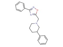 3-phenyl-1-[(3-phenyl-1,2,4-oxadiazol-5-yl)methyl]piperidine