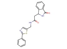 2-(3-oxo-2,3-dihydro-1H-isoindol-1-yl)-N-[(2-phenyl-1,3-thiazol-5-yl)methyl]acetamide