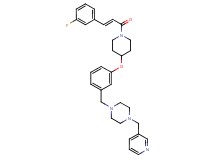 1-[3-({1-[(2E)-3-(3-fluorophenyl)-2-propenoyl]-4-piperidinyl}oxy)benzyl]-4-(3-pyridinylmethyl)piperazine