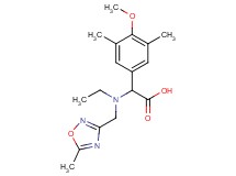 {ethyl[(5-methyl-1,2,4-oxadiazol-3-yl)methyl]amino}(4-methoxy-3,5-dimethylphenyl)acetic acid